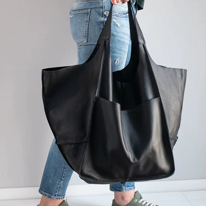 Grote Oversized Veganleren Tote Bag Dames