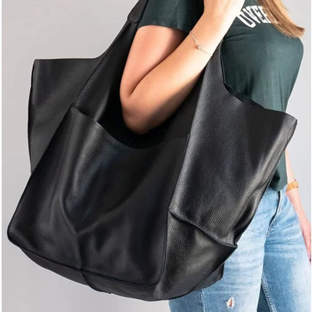 Grote Oversized Veganleren Tote Bag Dames