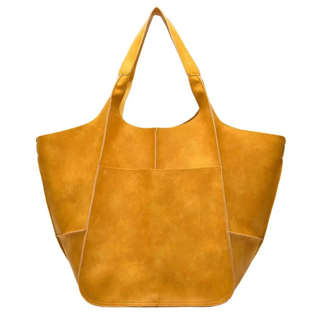 Grote Oversized Veganleren Tote Bag Dames