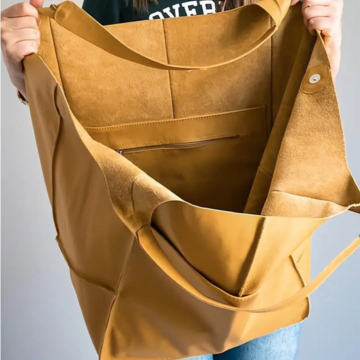Grote Oversized Veganleren Tote Bag Dames