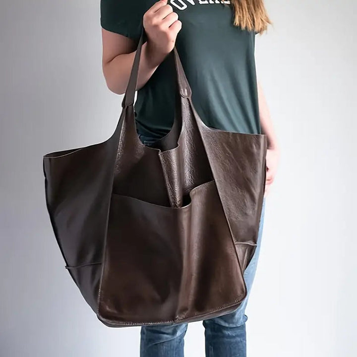 Grote Oversized Veganleren Tote Bag Dames