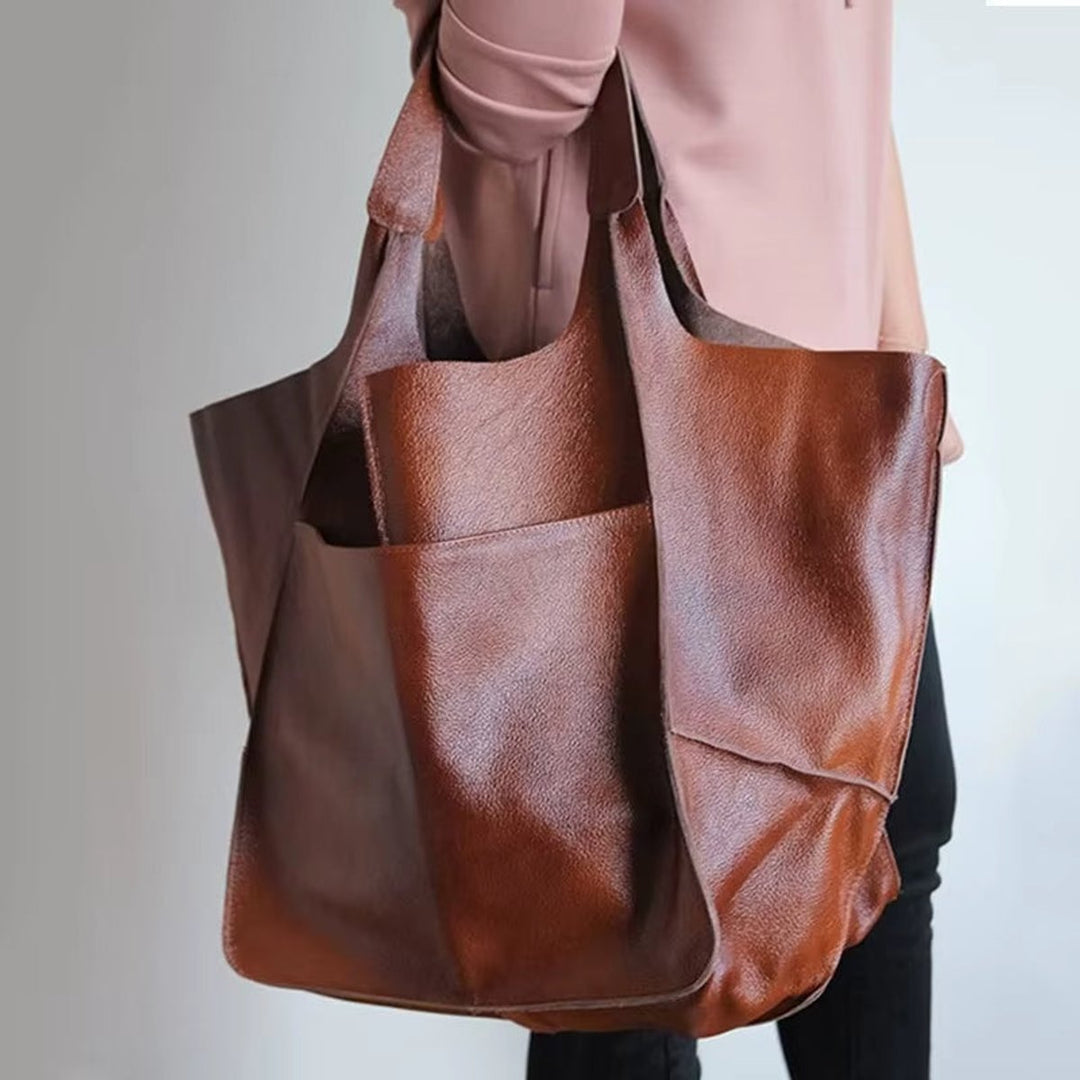 Grote Oversized Veganleren Tote Bag Dames