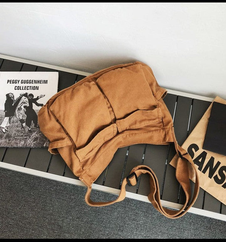 Grote Oversized Zwarte Canvas Tote Bag Dames Schoudertas