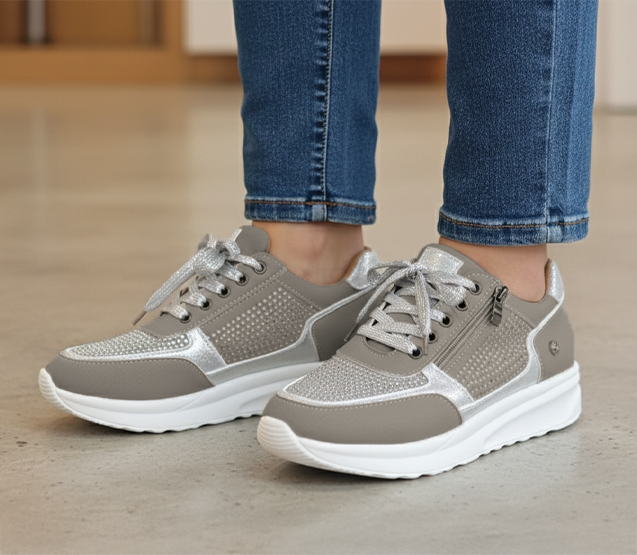 Abigail | Dames Veters Platform Sneakers