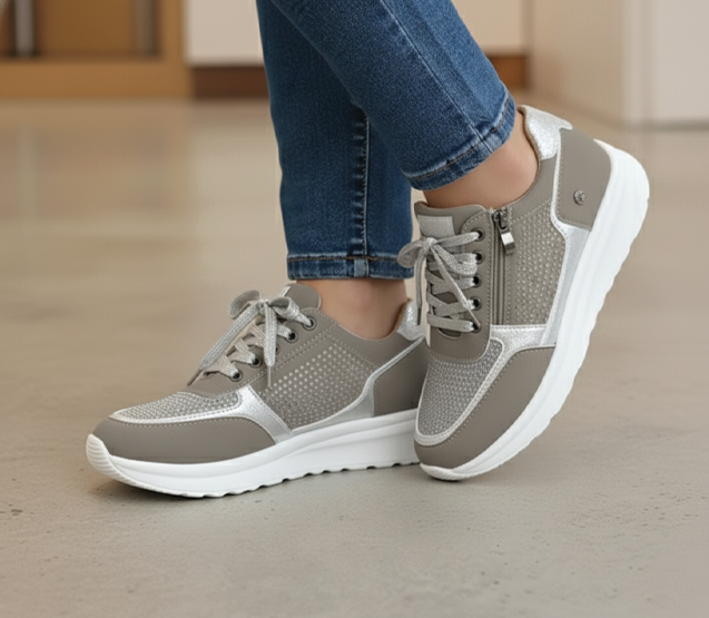 Abigail | Dames Veters Platform Sneakers