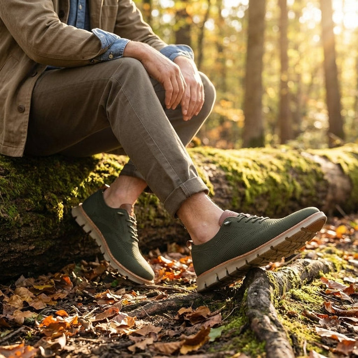 Heren Ademende Mesh Casual Sneakers met Veters
