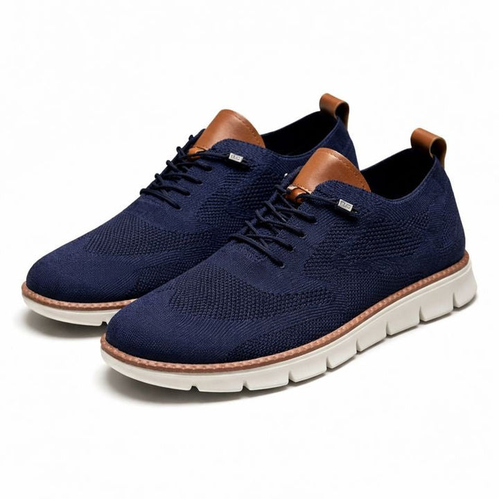 Heren Ademende Mesh Casual Sneakers met Veters - Azul marino