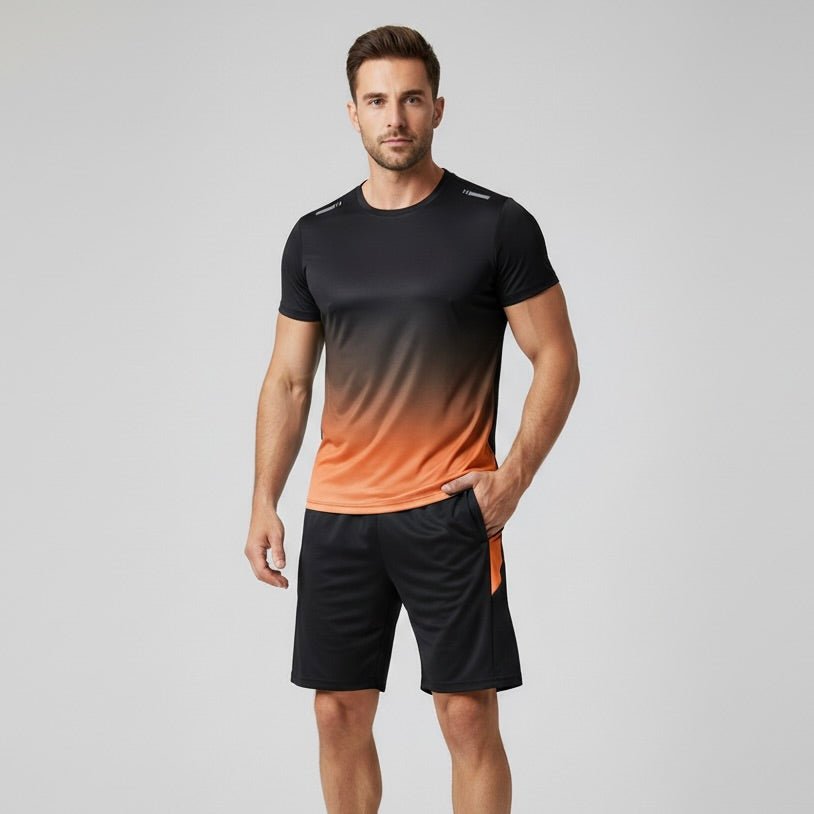 Heren Ademende Sneldrogende Sportset T-Shirt Shorts Activewear