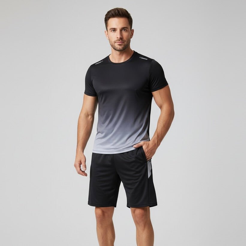 Heren Ademende Sneldrogende Sportset T-Shirt Shorts Activewear