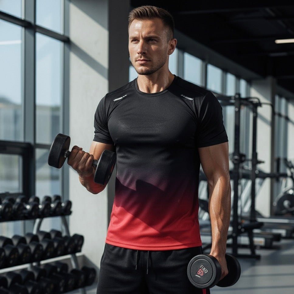 Heren Ademende Sneldrogende Sportset T-Shirt Shorts Activewear