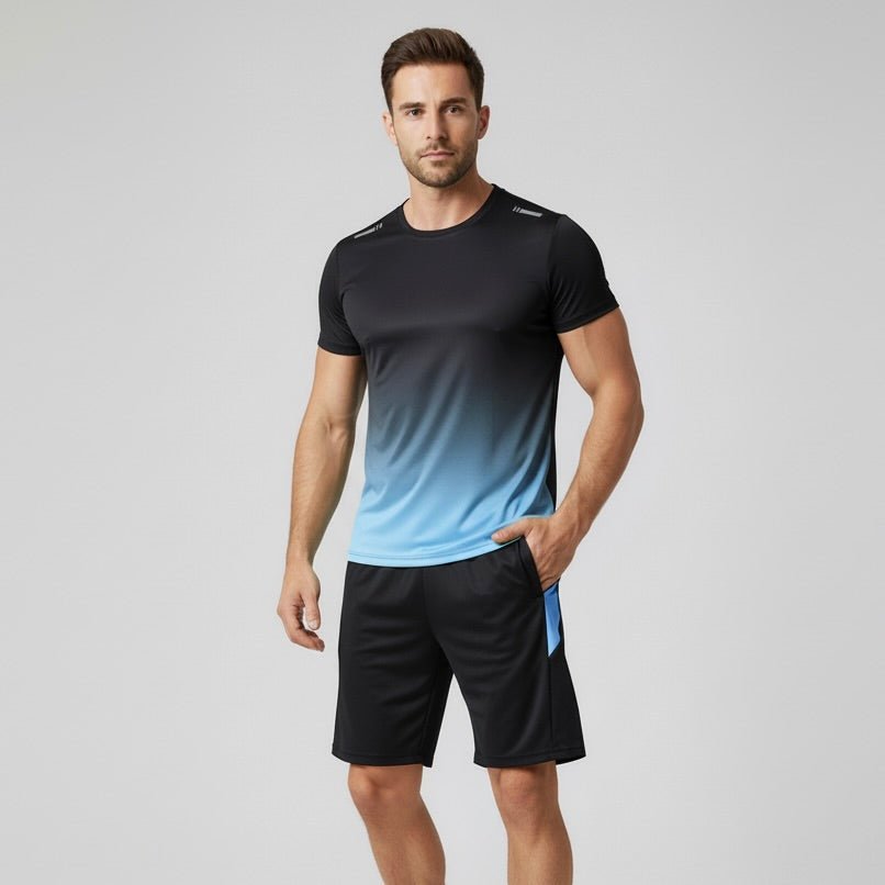 Heren Ademende Sneldrogende Sportset T-Shirt Shorts Activewear