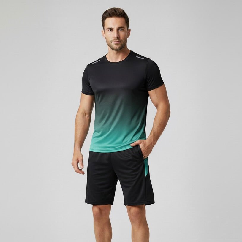 Heren Ademende Sneldrogende Sportset T-Shirt Shorts Activewear