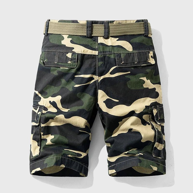 Heren Camouflage Cargo Short met Riem