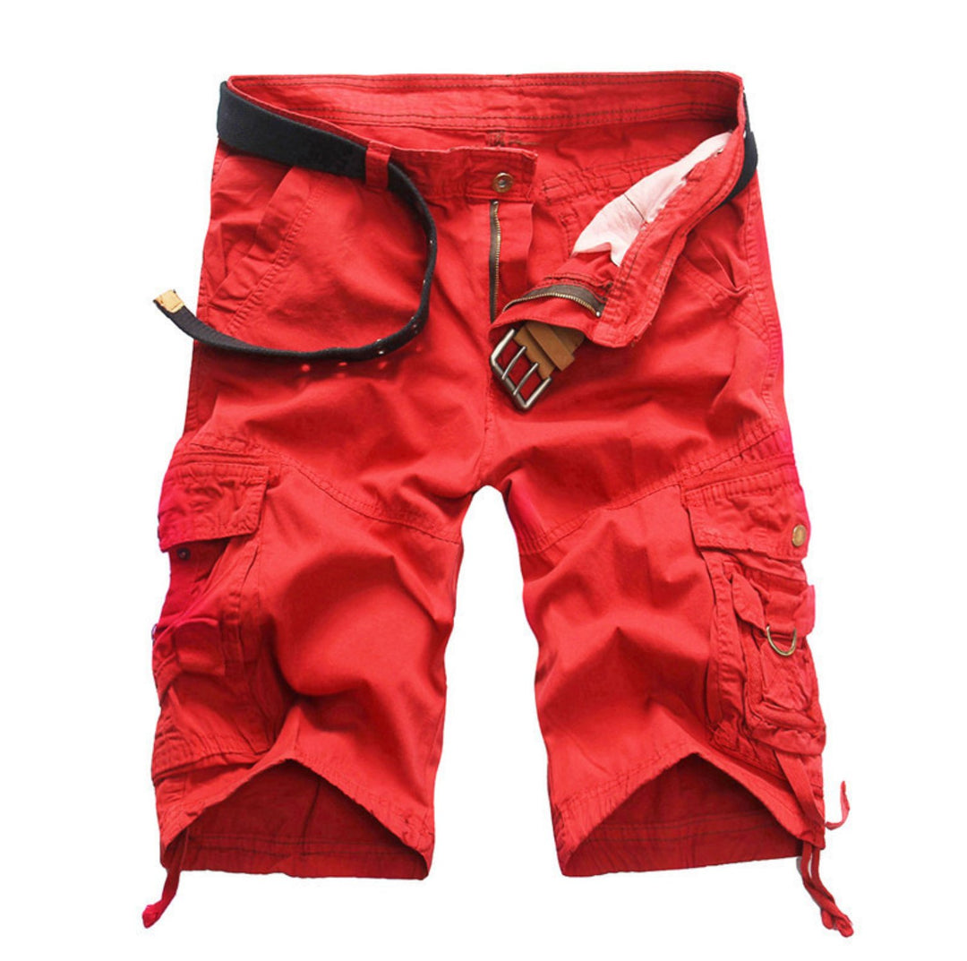Heren Camouflage Relaxed-Fit Cargo Short Bermuda - Orange