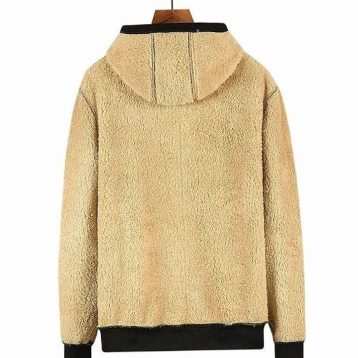 Heren Cardigan Gevoerd Vest met Capuchon Sherpa Voering Rits