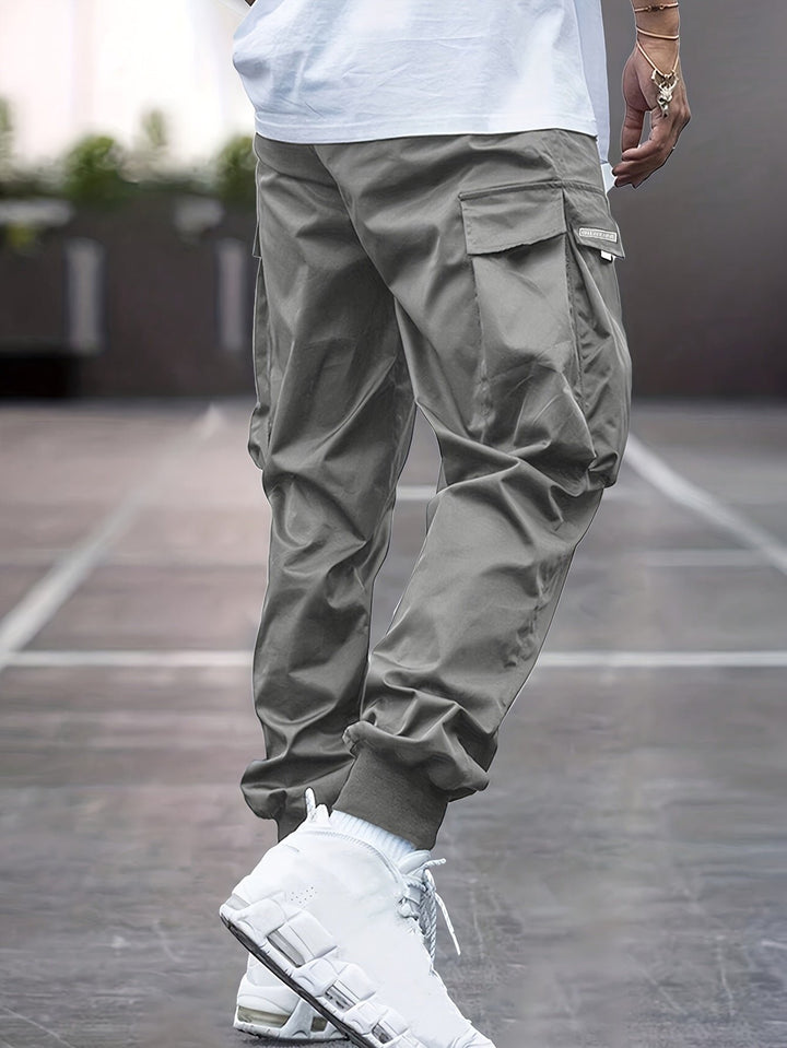 Heren Cargo Joggingbroek Enkelmanchet Trekkoord Relaxed Fit