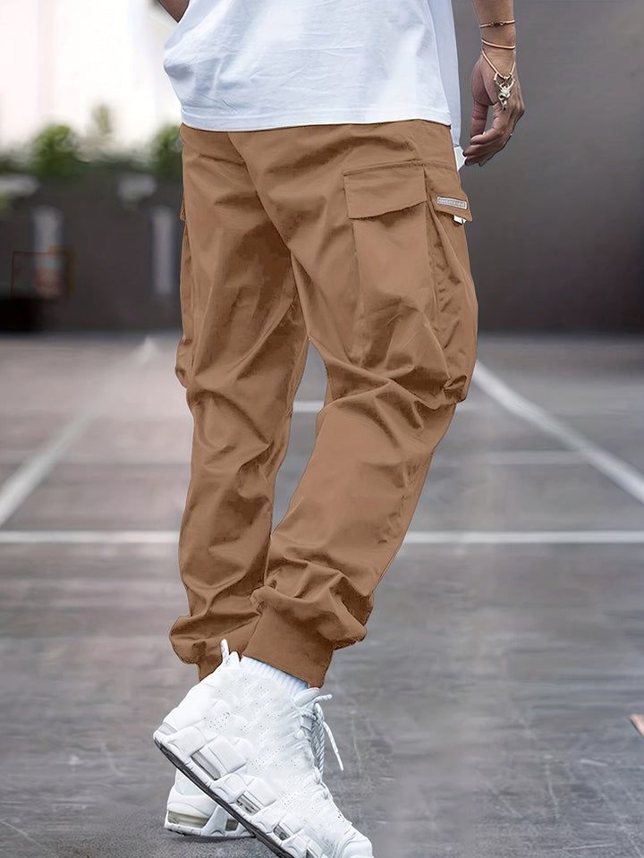 Heren Cargo Joggingbroek Enkelmanchet Trekkoord Relaxed Fit