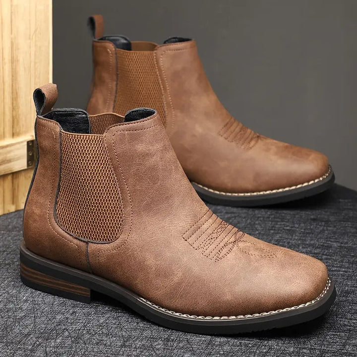 Heren Chelsea Boots Tijdloze Leren Enkellaarzen