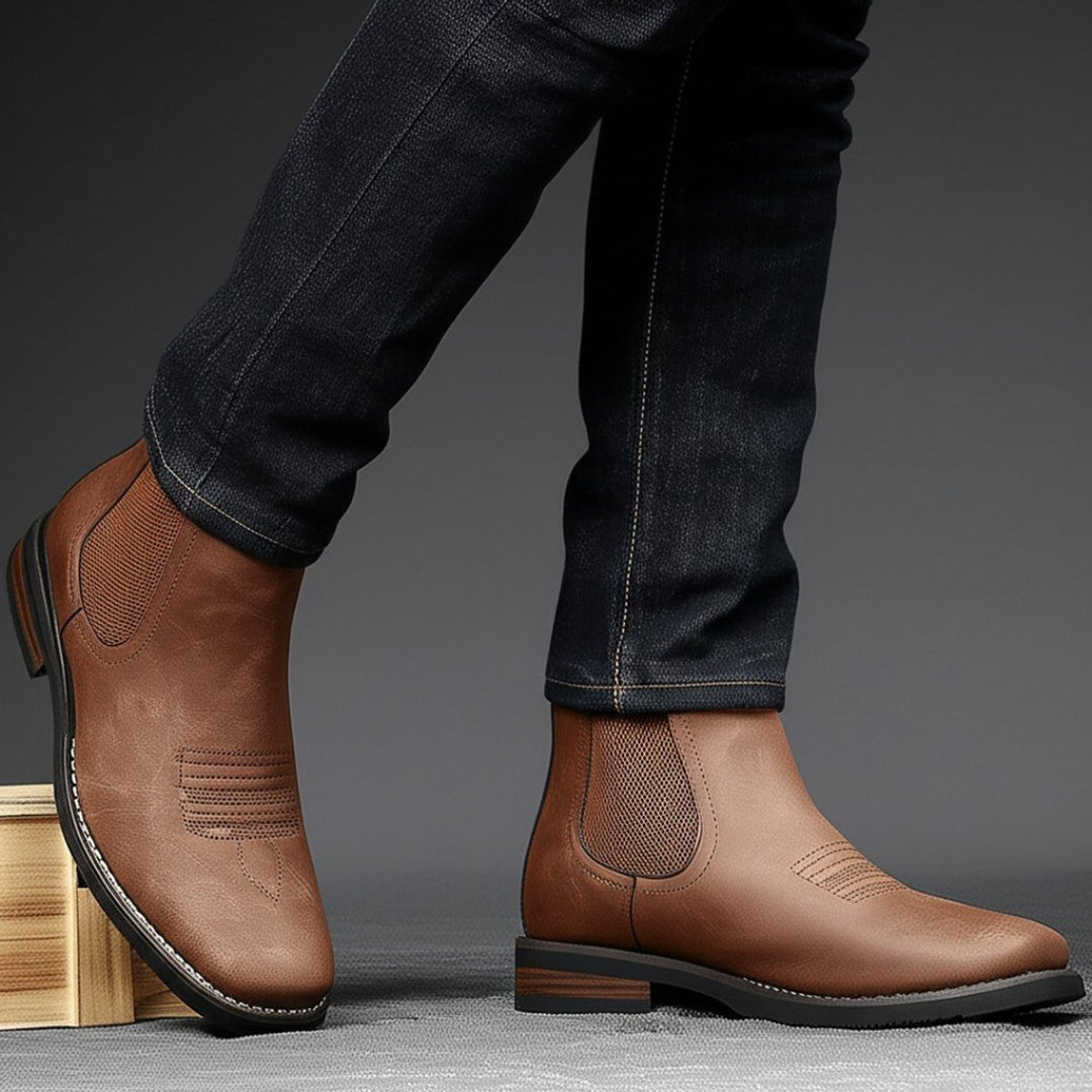 Heren Chelsea Boots Tijdloze Leren Enkellaarzen