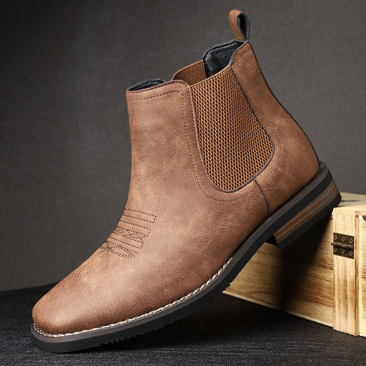 Heren Chelsea Boots Tijdloze Leren Enkellaarzen