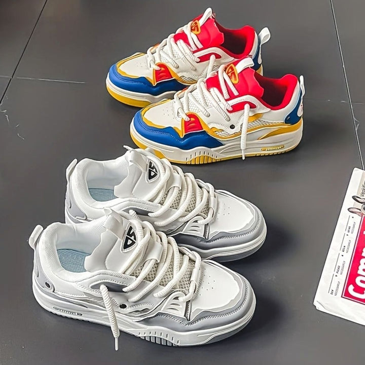 Heren Chunky Lage Sneakers met Dikke Zool en Vetersluiting