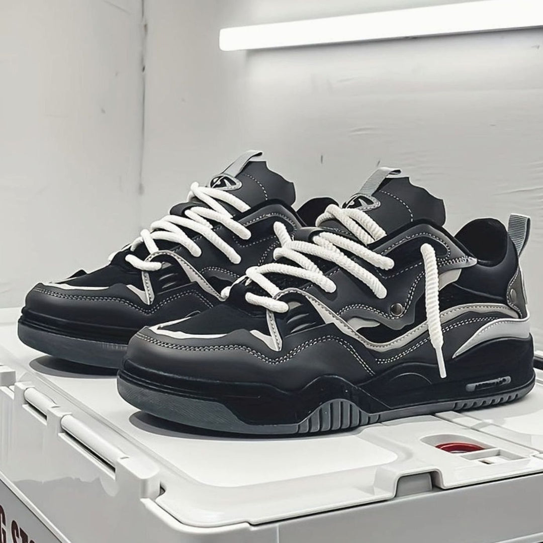 Heren Chunky Lage Sneakers met Dikke Zool en Vetersluiting