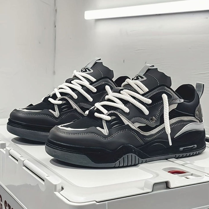 Heren Chunky Lage Sneakers met Dikke Zool en Vetersluiting