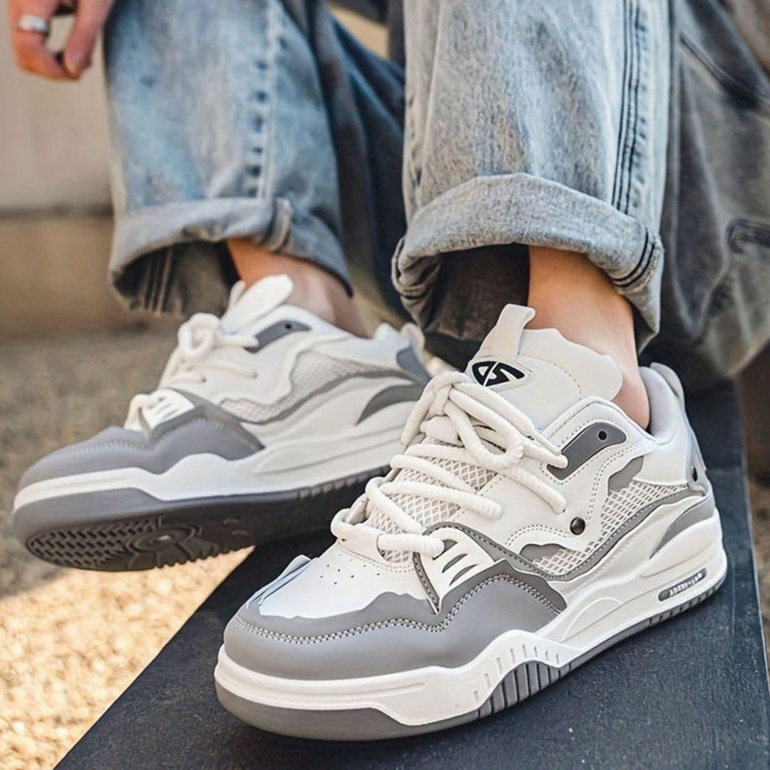 Heren Chunky Lage Sneakers met Dikke Zool en Vetersluiting