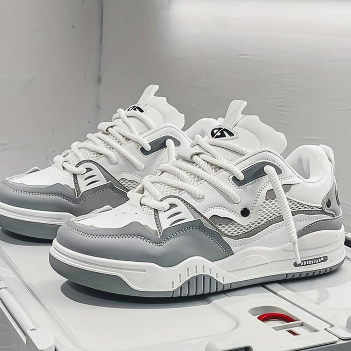 Heren Chunky Lage Sneakers met Dikke Zool en Vetersluiting