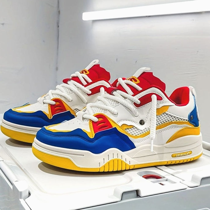 Heren Chunky Lage Sneakers met Dikke Zool en Vetersluiting