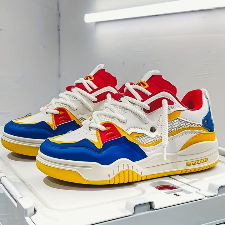 Heren Chunky Lage Sneakers met Dikke Zool en Vetersluiting