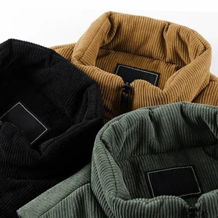Heren Corduroy Gewatteerde Bodywarmer Fleece Gevoerd Wintervest