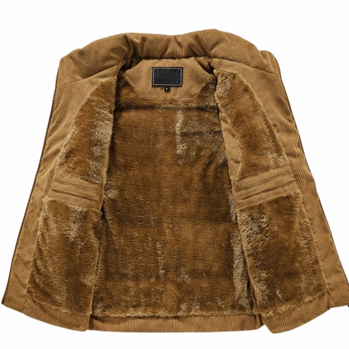Heren Corduroy Gewatteerde Bodywarmer Fleece Gevoerd Wintervest