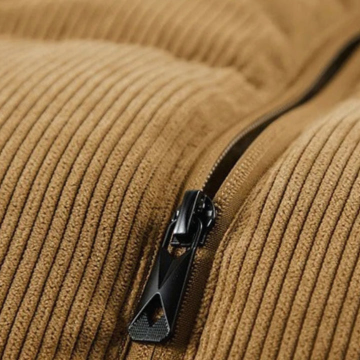 Heren Corduroy Gewatteerde Bodywarmer Fleece Gevoerd Wintervest