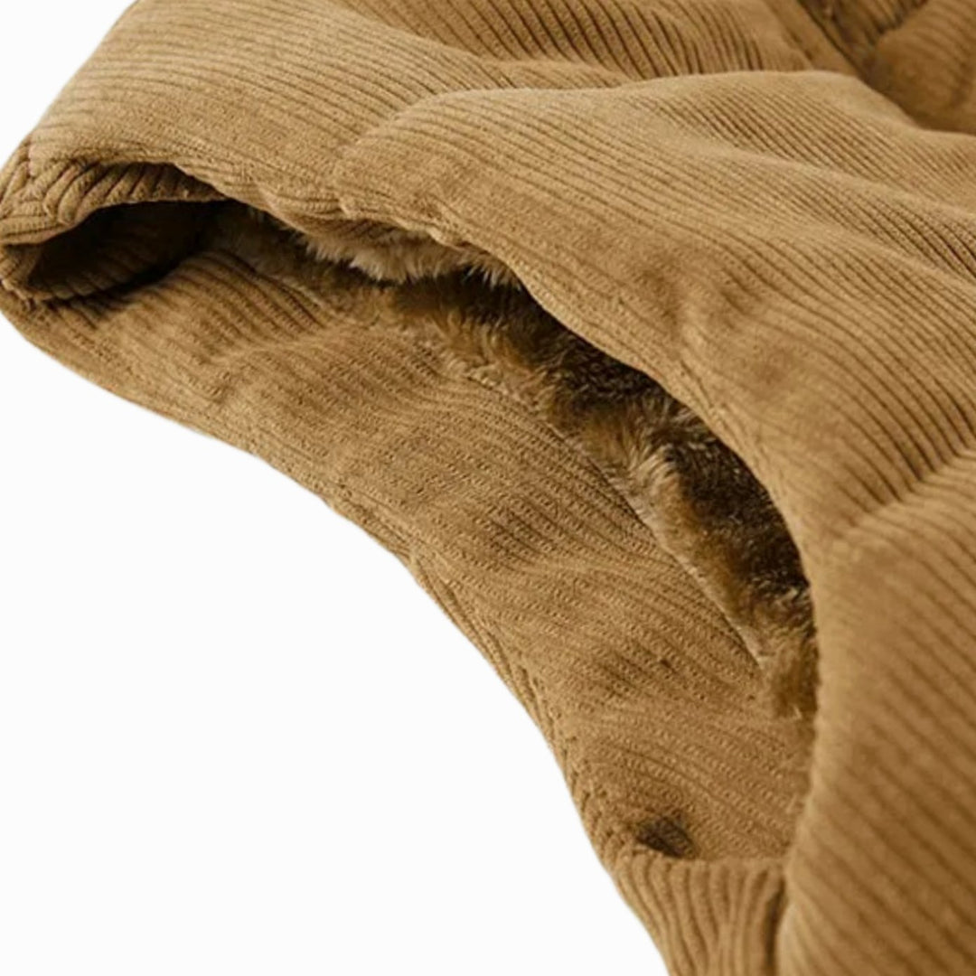 Heren Corduroy Gewatteerde Bodywarmer Fleece Gevoerd Wintervest