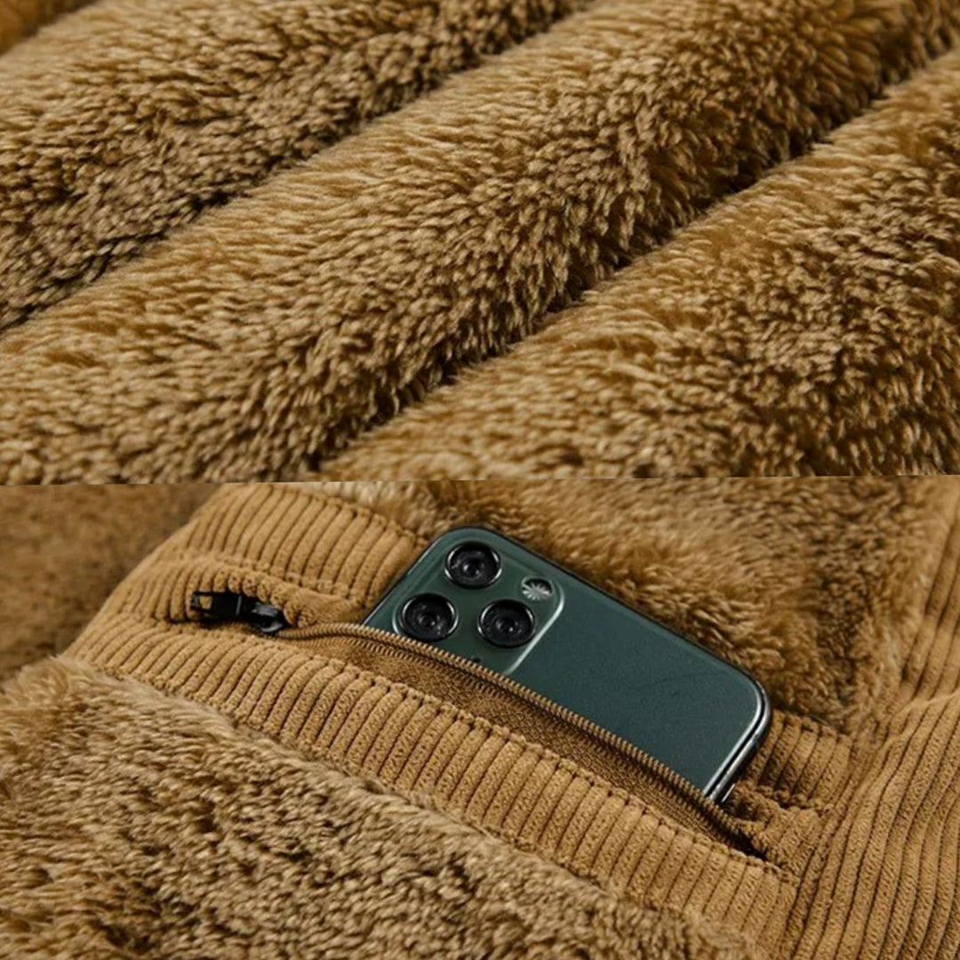 Heren Corduroy Gewatteerde Bodywarmer Fleece Gevoerd Wintervest