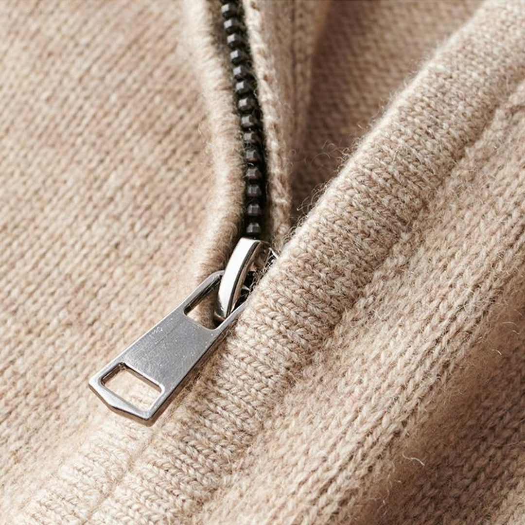 Heren Gebreide Quarter-Zip Pullover Sweater Casual Warm
