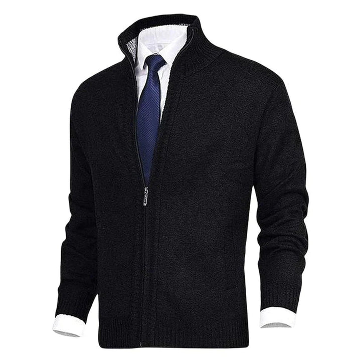 Heren Gebreide Rits Cardigan Staande Kraag Vest