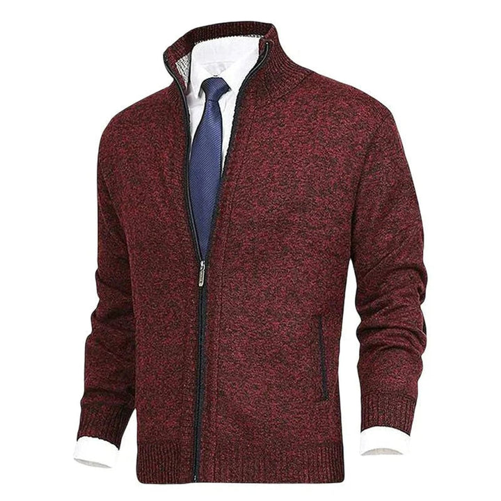 Heren Gebreide Rits Cardigan Staande Kraag Vest