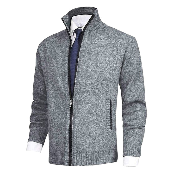 Heren Gebreide Rits Cardigan Staande Kraag Vest