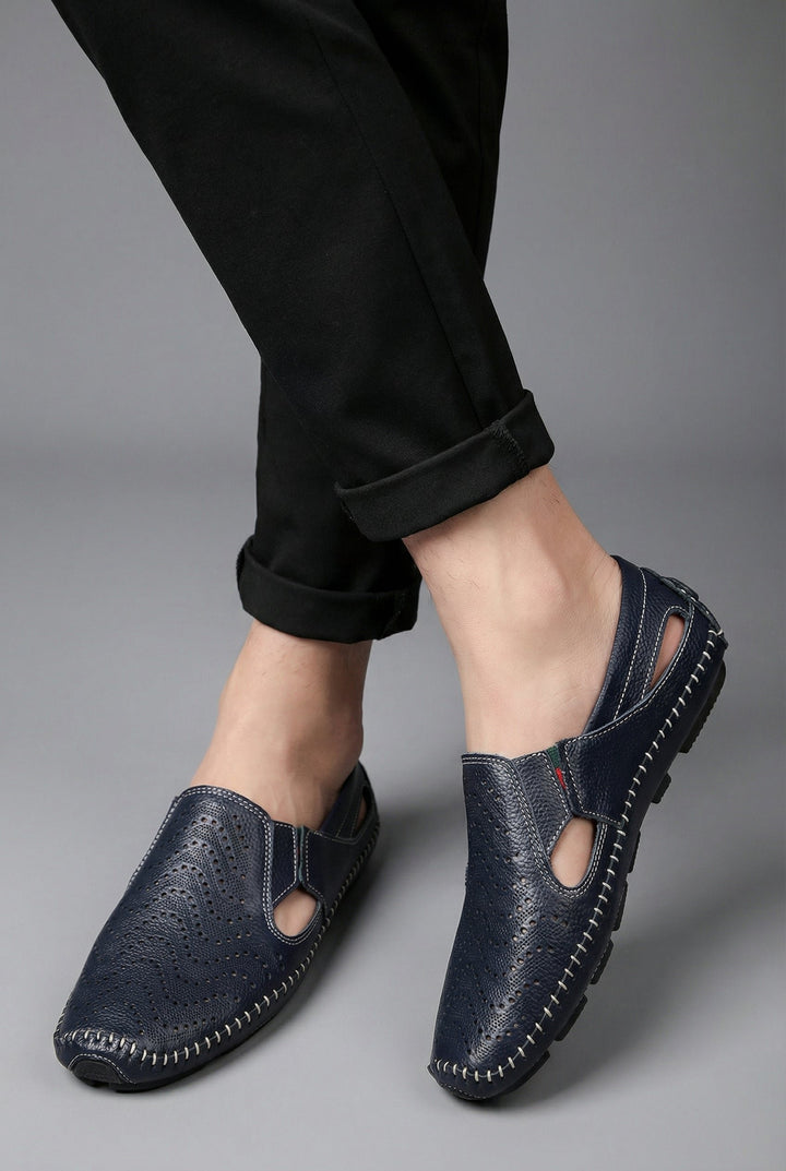 Heren Geperforeerde Instap Loafers Ademend Zomerschoenen