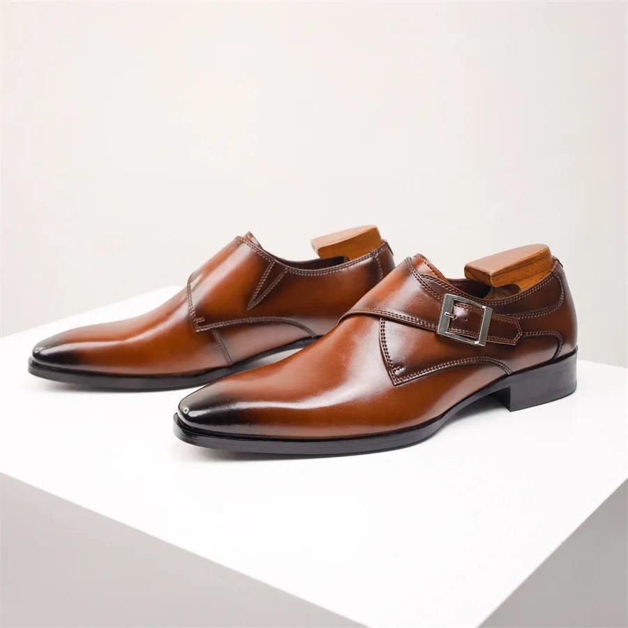 Heren Gesp Monk-Strap Leren Nette Schoenen