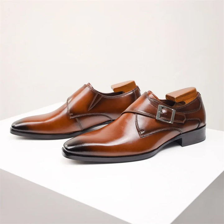 Heren Gesp Monk-Strap Leren Nette Schoenen