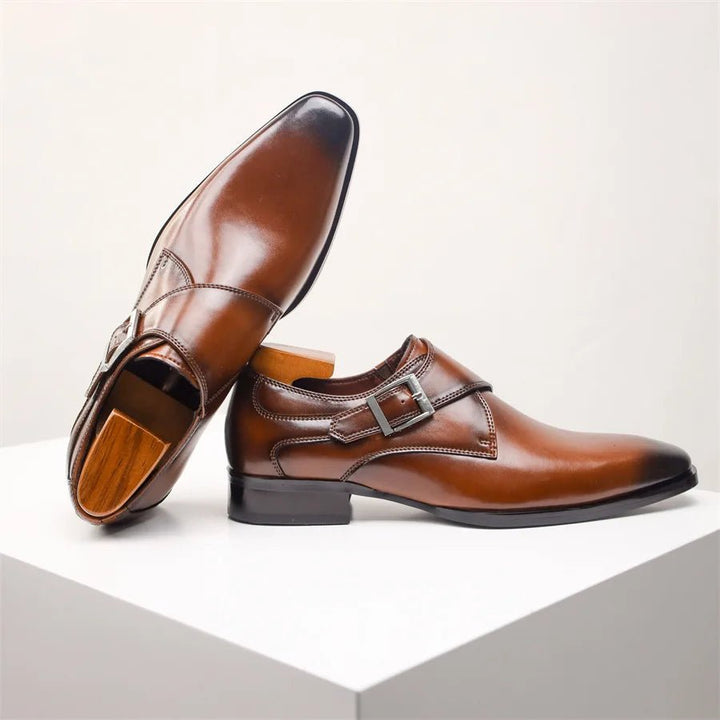 Heren Gesp Monk-Strap Leren Nette Schoenen