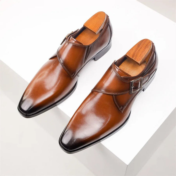 Heren Gesp Monk-Strap Leren Nette Schoenen