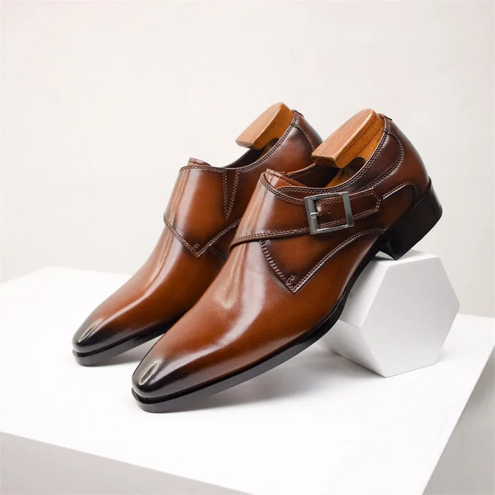 Heren Gesp Monk-Strap Leren Nette Schoenen
