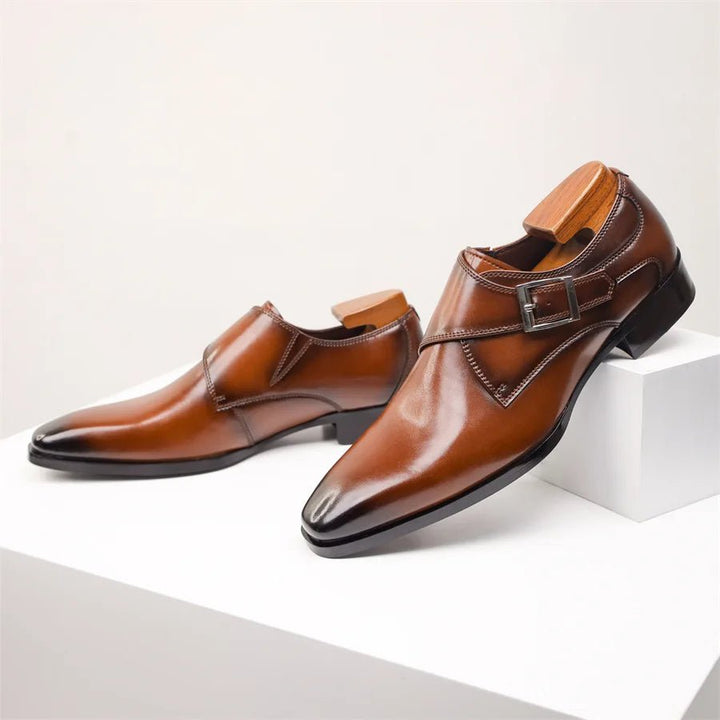 Heren Gesp Monk-Strap Leren Nette Schoenen