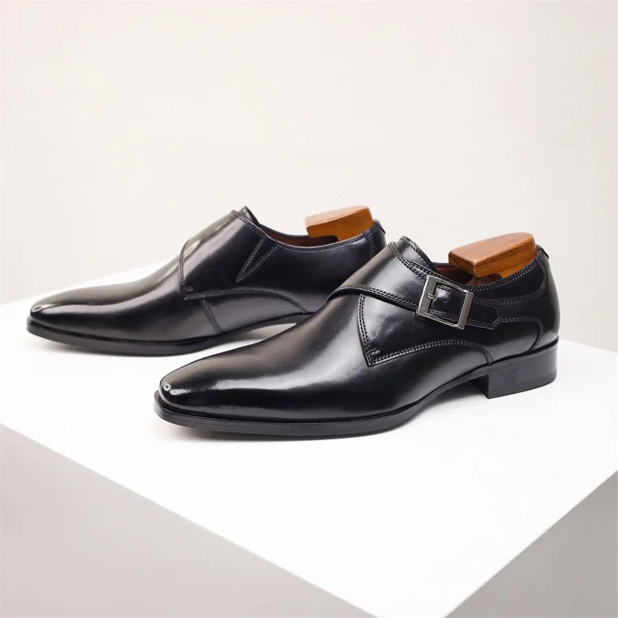 Heren Gesp Monk-Strap Leren Nette Schoenen