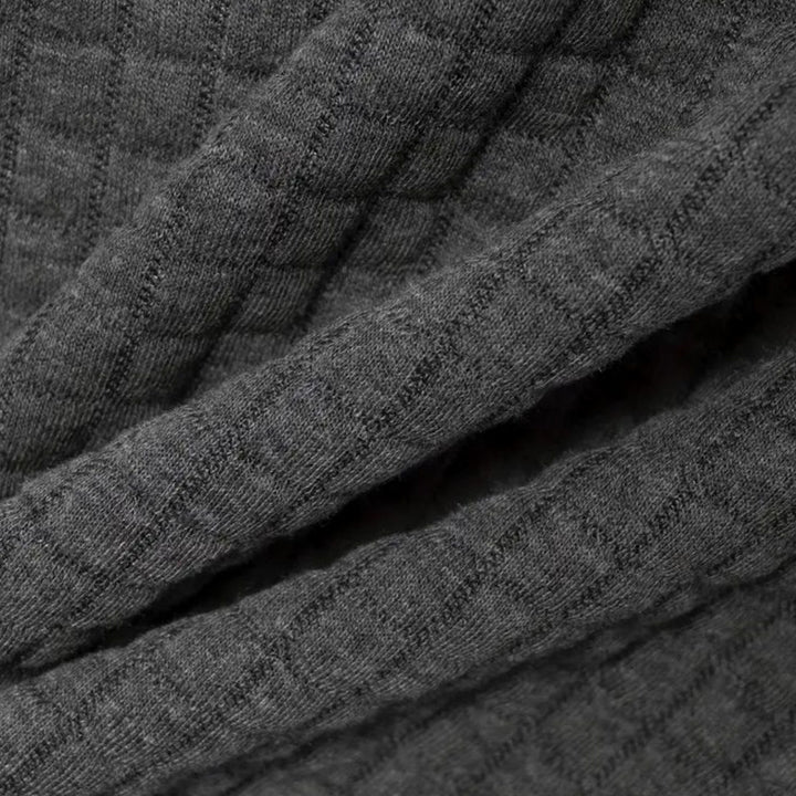 Heren Getextureerd Poloshirt met Borstzakje en Knopen
