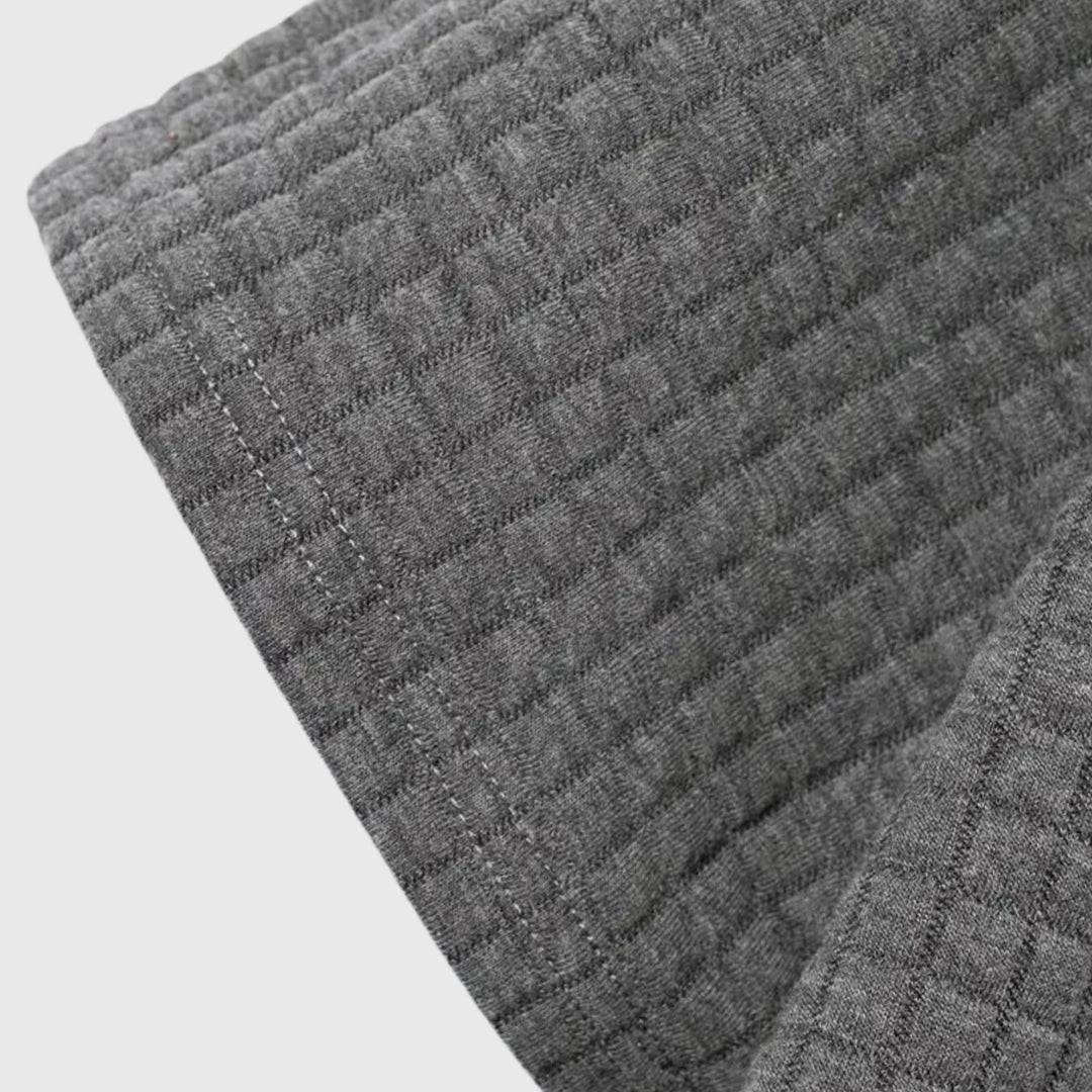 Heren Getextureerd Poloshirt met Borstzakje en Knopen